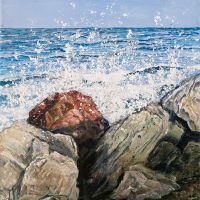 meer gischt steine b